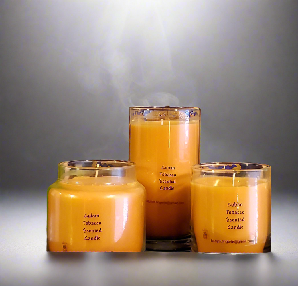 3 Pc Tobacco Scented Candle Set