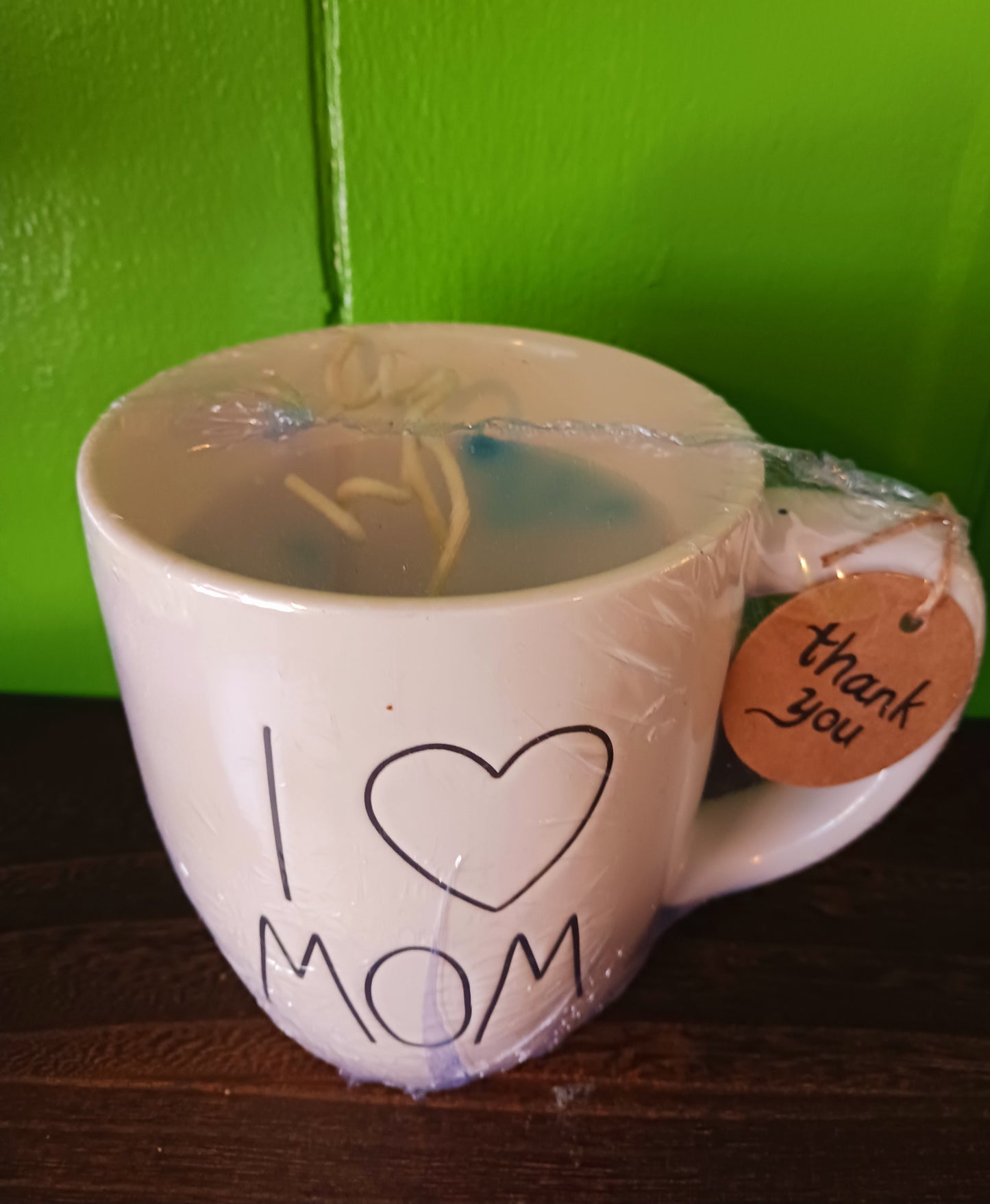 I love You Mom Scented Coffee Mug Candle