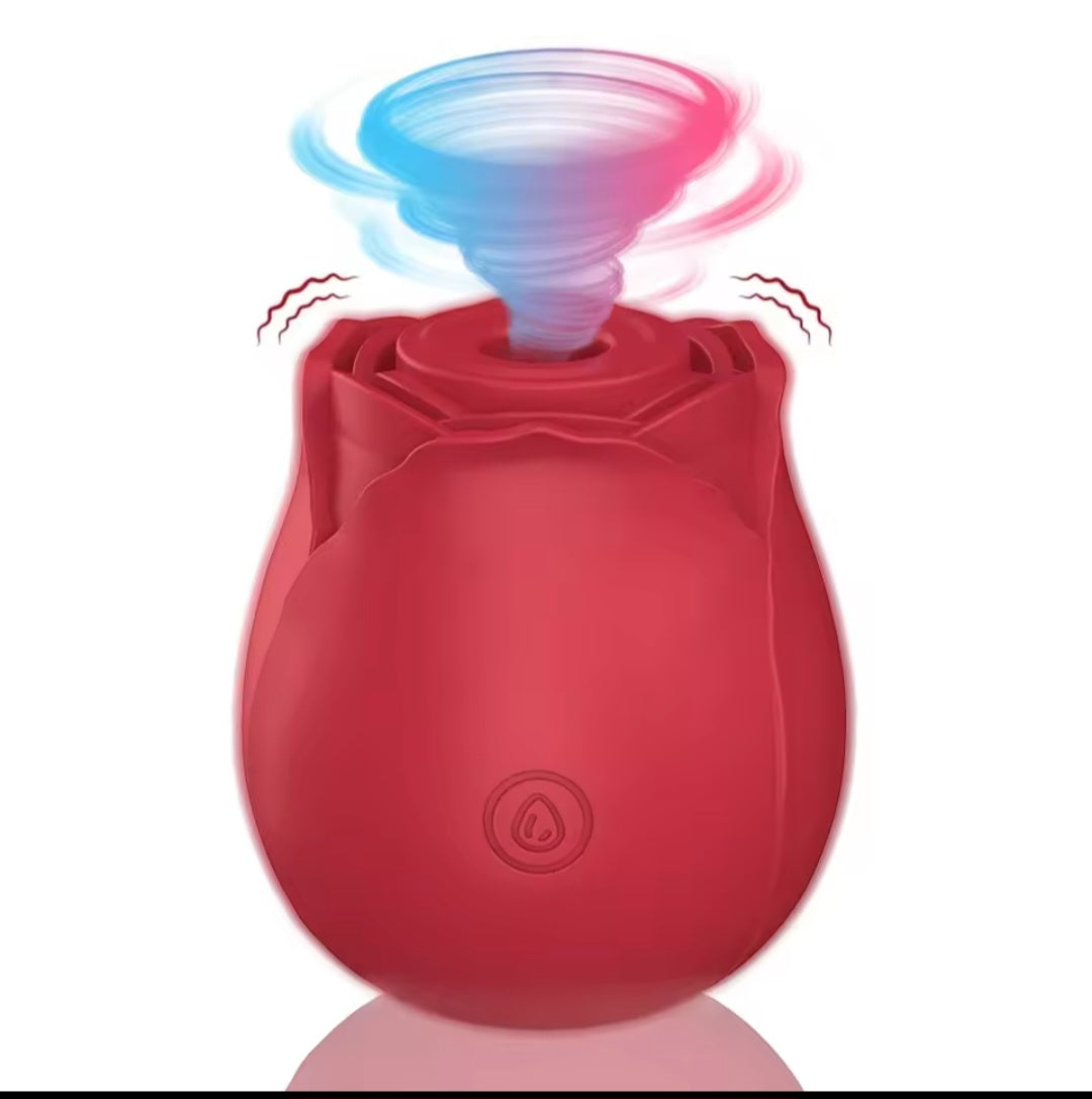 9 Frequency Gradient Rose Shape Vagina Sucking Vibrator G-spot Stimulator Vaginal Nipple Sucker Oral Licking Women Sex Toy